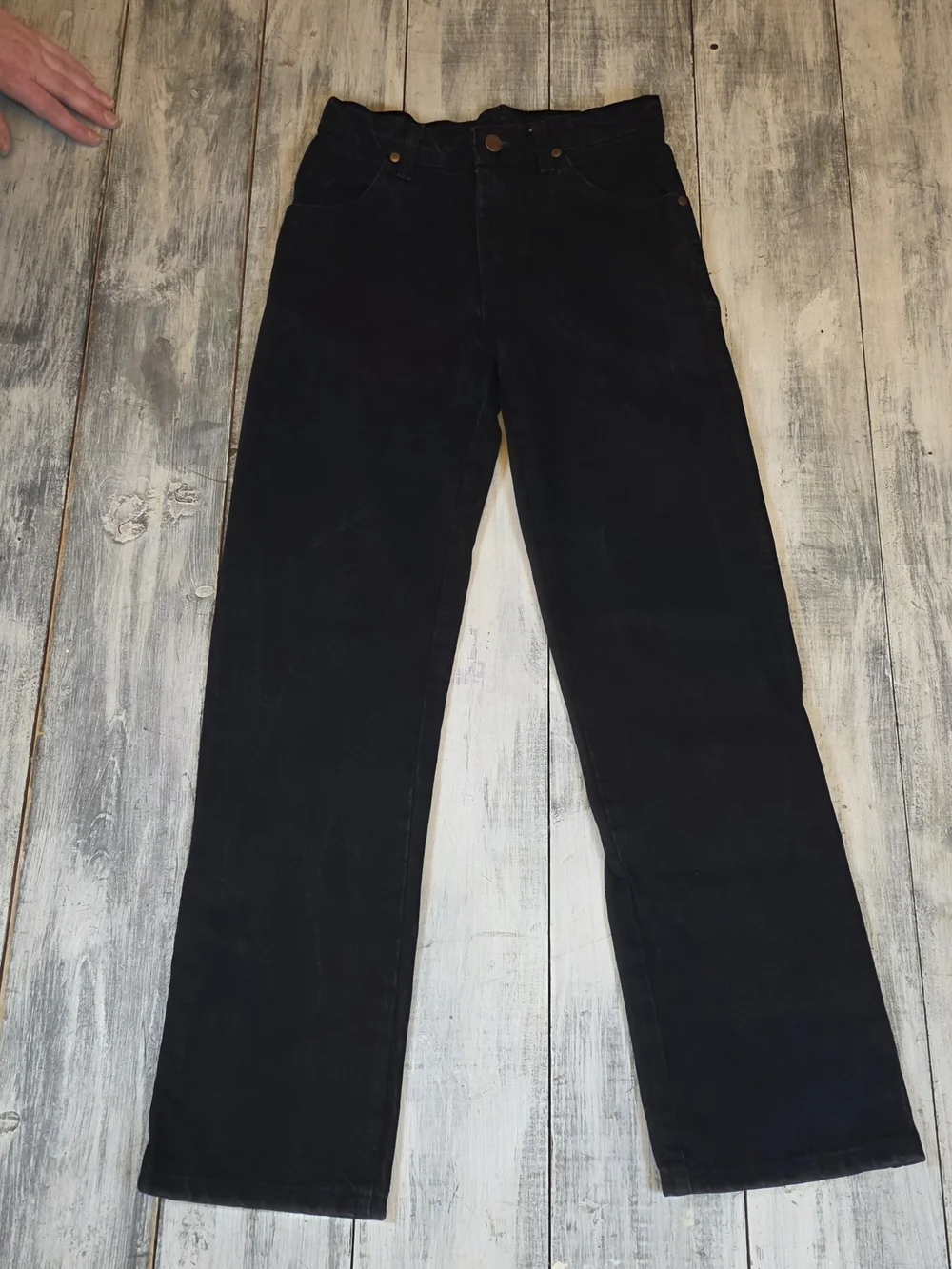 Wrangler Kids Black Jeans Straight Leg sz 14 Slim